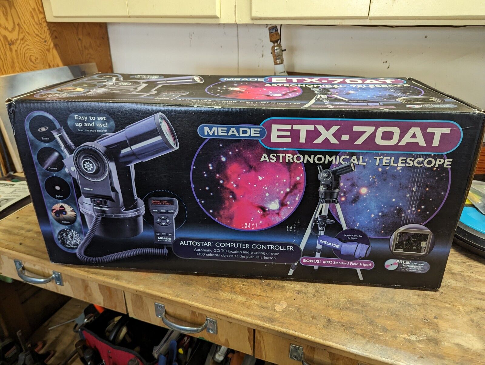 Parts Only Unit Meade ETX-70AT Telescope W/ Tipod Parts