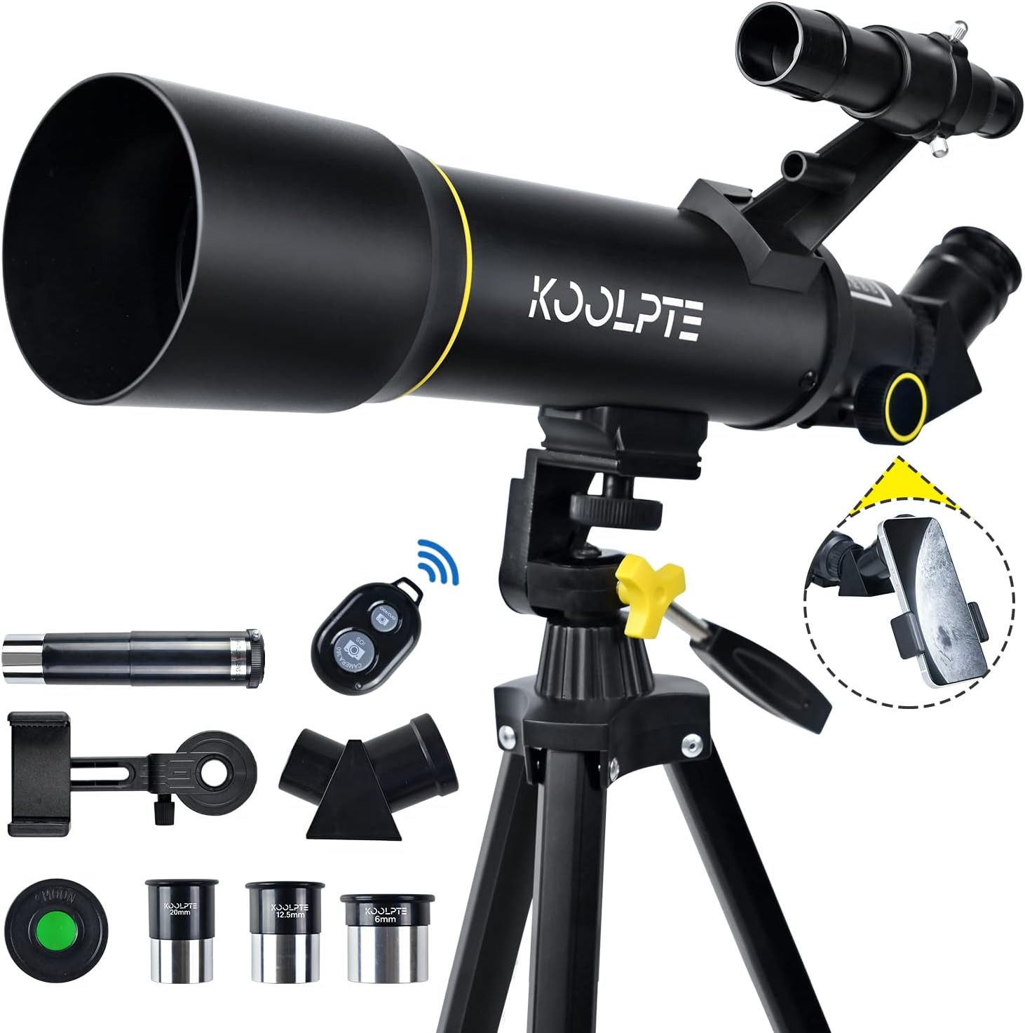 Telescope, 70Mm Aperture 400Mm, with Adjustable Tripod, Entry-Level, Ideal Choic