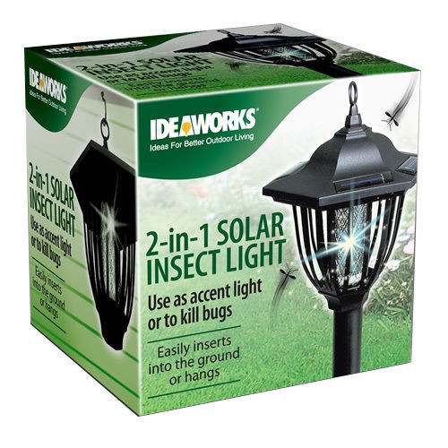 2 in 1 Solar Insect Light Zapper Accent LED Light Kill Bugs Hanging ...